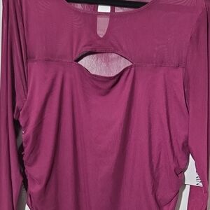 Nine West Magenta Long Sleeve Dress